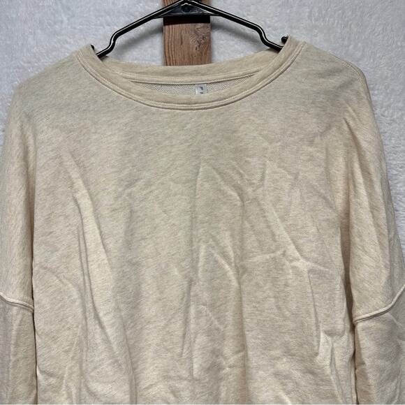 Fabletics Cream Long Sleeve Pullover Sweater Size L - Picture 2 of 8